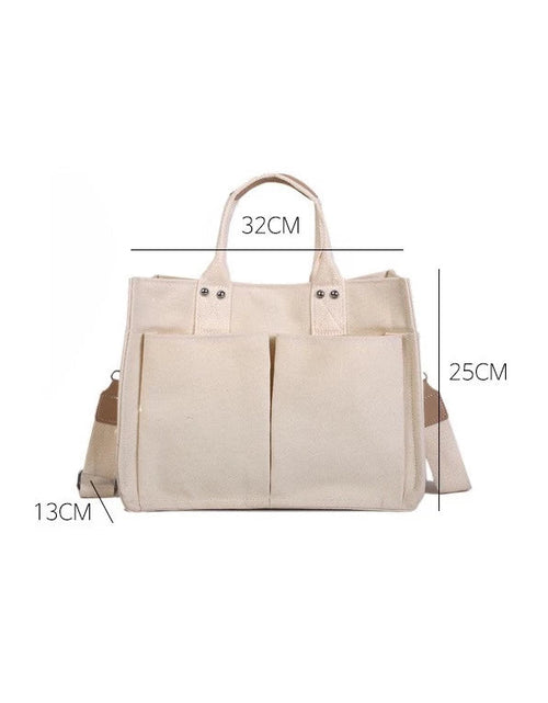 Load image into Gallery viewer, Large Capacity with Removable Bottom Canvas Tote Bag
