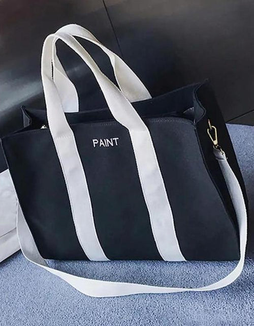 Load image into Gallery viewer, Large Capacity with Removable Bottom Canvas Tote Bag
