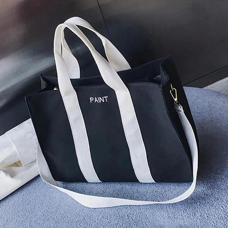 Large Capacity with Removable Bottom Canvas Tote Bag