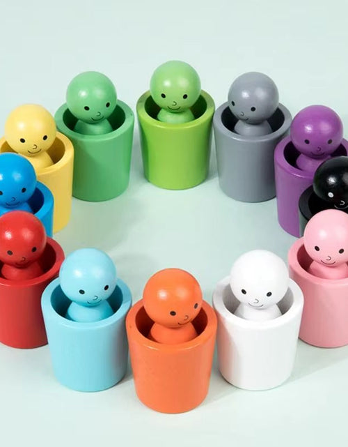Load image into Gallery viewer, ColorPlay Peg Dolls &amp; Sorting Cups – Imagination &amp; Learning in Every Colorful Moment
