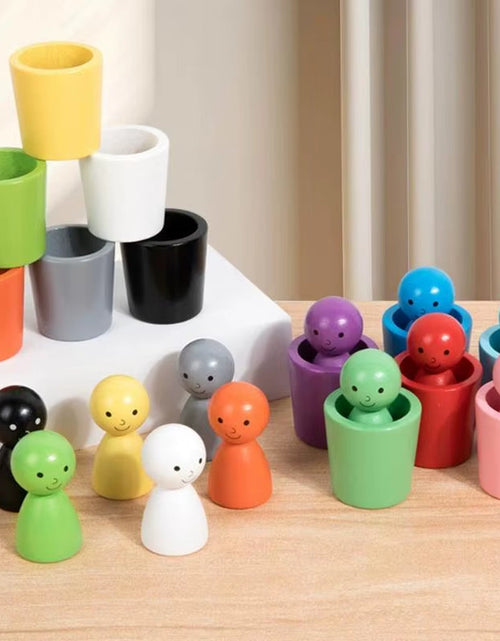 Load image into Gallery viewer, ColorPlay Peg Dolls &amp; Sorting Cups – Imagination &amp; Learning in Every Colorful Moment
