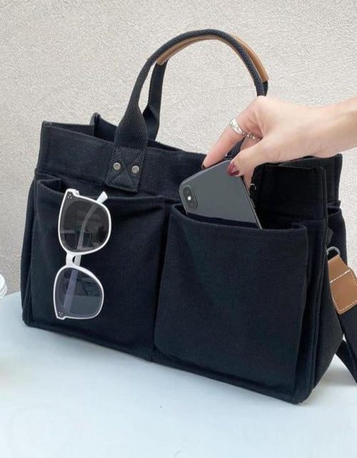 Load image into Gallery viewer, Large Capacity with Removable Bottom Canvas Tote Bag
