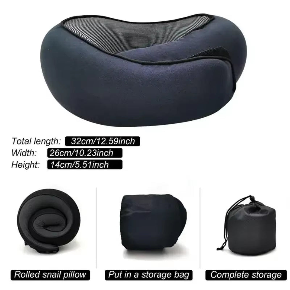 CloudRest U-Shape Pillow – Memory Foam Travel Neck Cushion for Car, Plane & Home Comfort