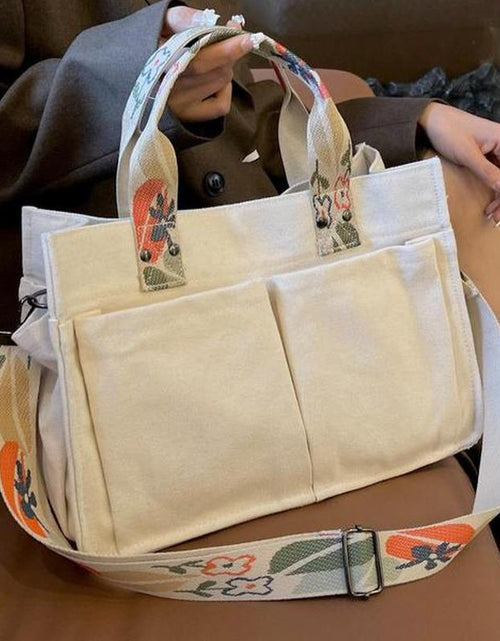 Load image into Gallery viewer, Large Capacity with Removable Bottom Canvas Tote Bag
