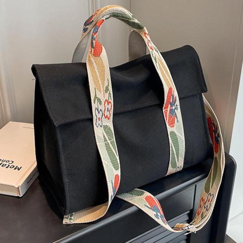 Large Capacity with Removable Bottom Canvas Tote Bag
