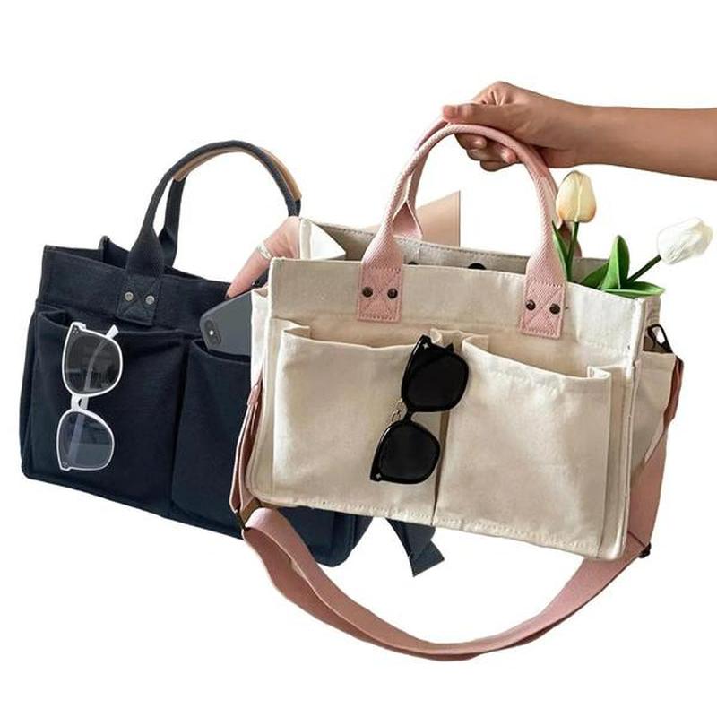 Large Capacity with Removable Bottom Canvas Tote Bag