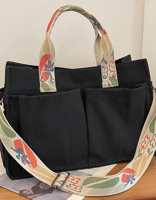 Load image into Gallery viewer, Large Capacity with Removable Bottom Canvas Tote Bag
