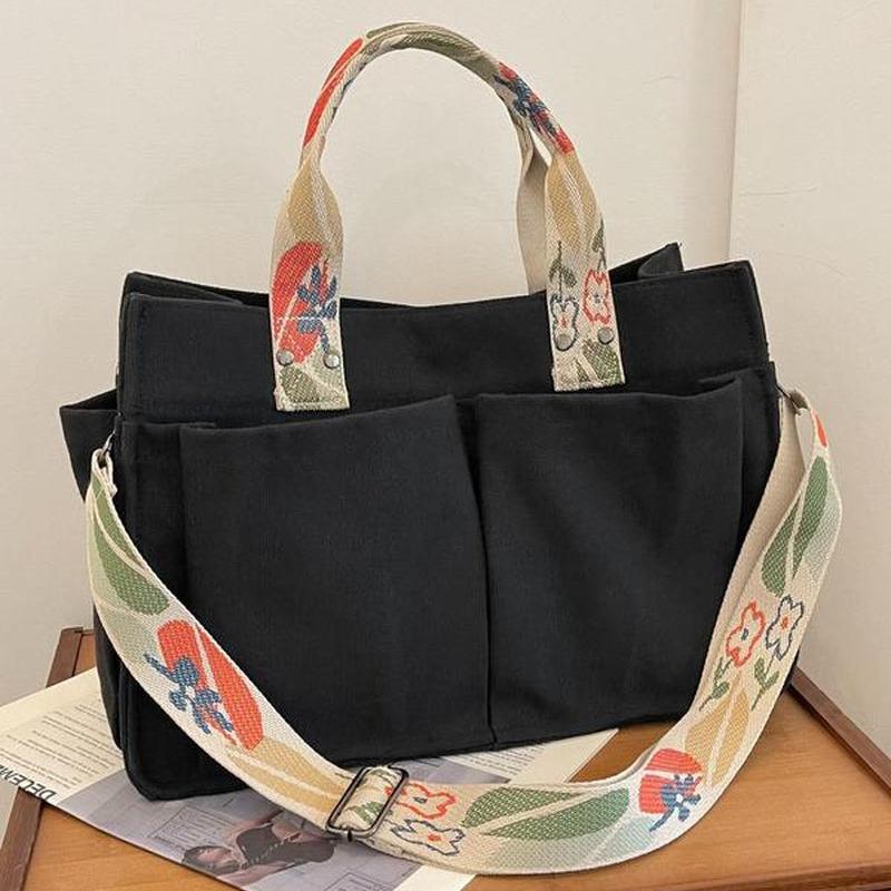 Large Capacity with Removable Bottom Canvas Tote Bag