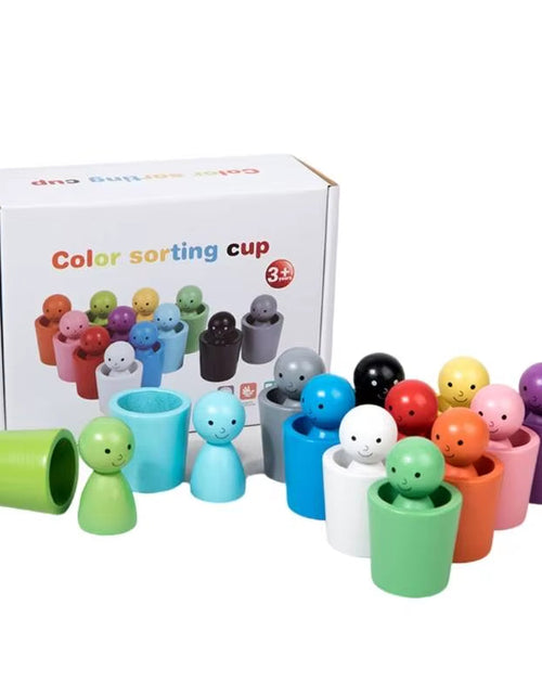 Load image into Gallery viewer, ColorPlay Peg Dolls &amp; Sorting Cups – Imagination &amp; Learning in Every Colorful Moment

