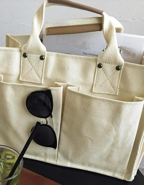 Load image into Gallery viewer, Large Capacity with Removable Bottom Canvas Tote Bag
