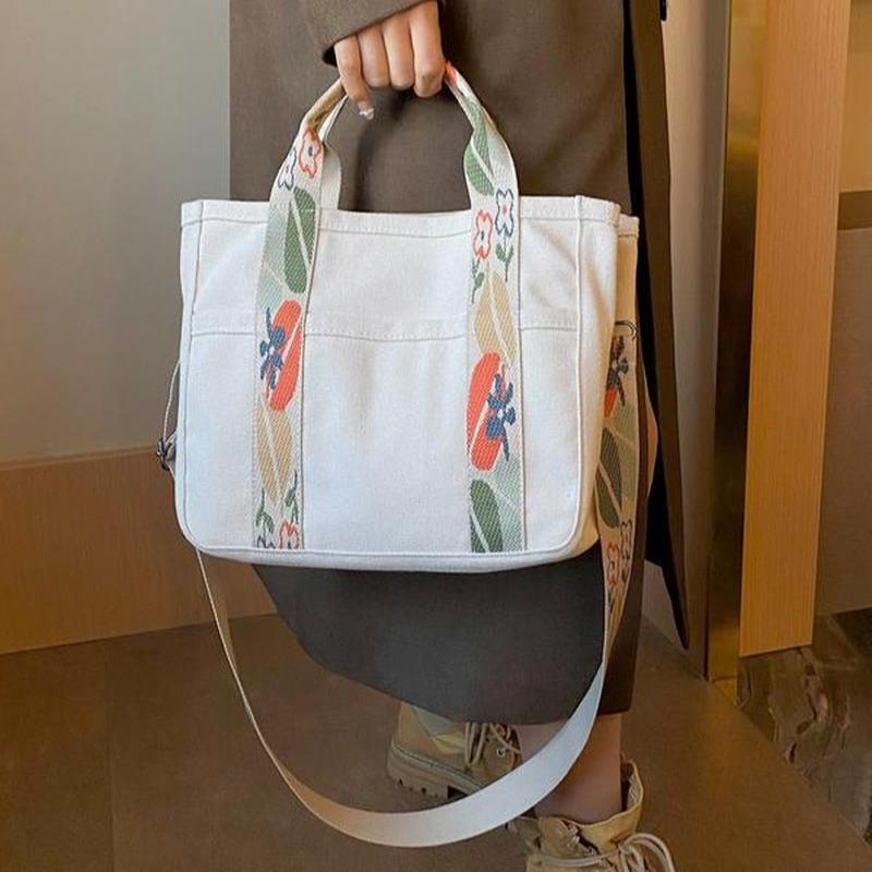 Large Capacity with Removable Bottom Canvas Tote Bag