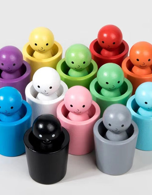 Load image into Gallery viewer, ColorPlay Peg Dolls &amp; Sorting Cups – Imagination &amp; Learning in Every Colorful Moment
