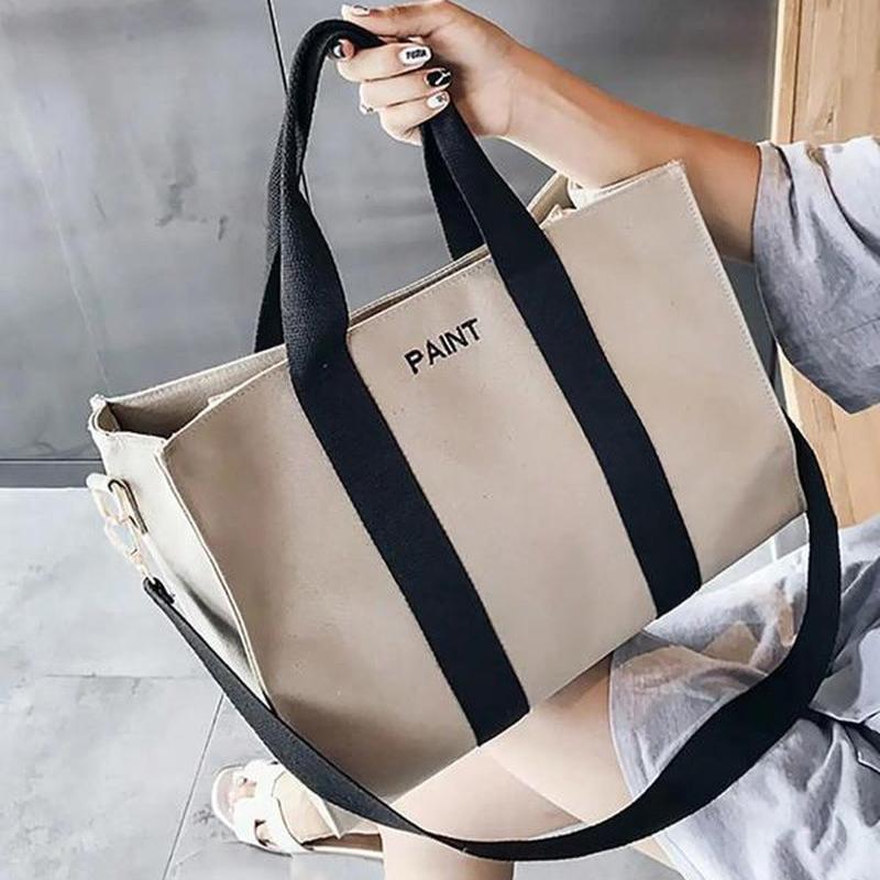 Large Capacity with Removable Bottom Canvas Tote Bag